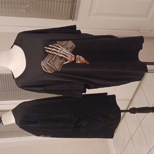 4/$60 New Black Skull Money Tee - Size 4XL (Men)